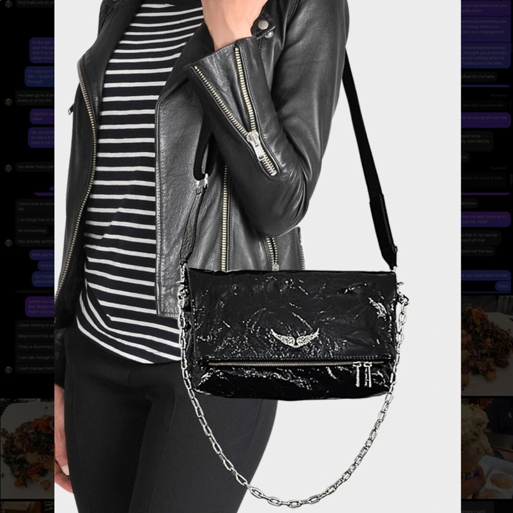 ZADIG & VOLTAIRE BLACK SHOULDER BAG